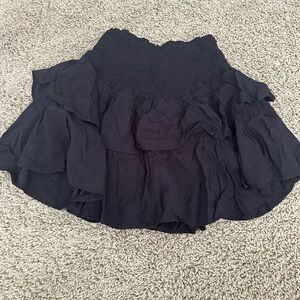 black ruffle skirt